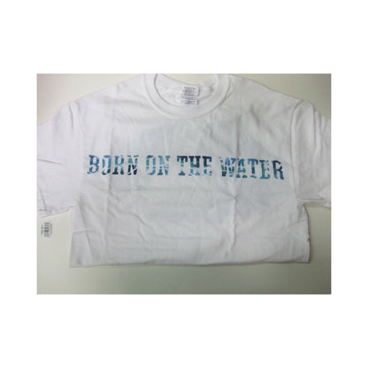 New Authentic Costa Short Sleeve T-Shirt Water Wave Born on the Water  White Small