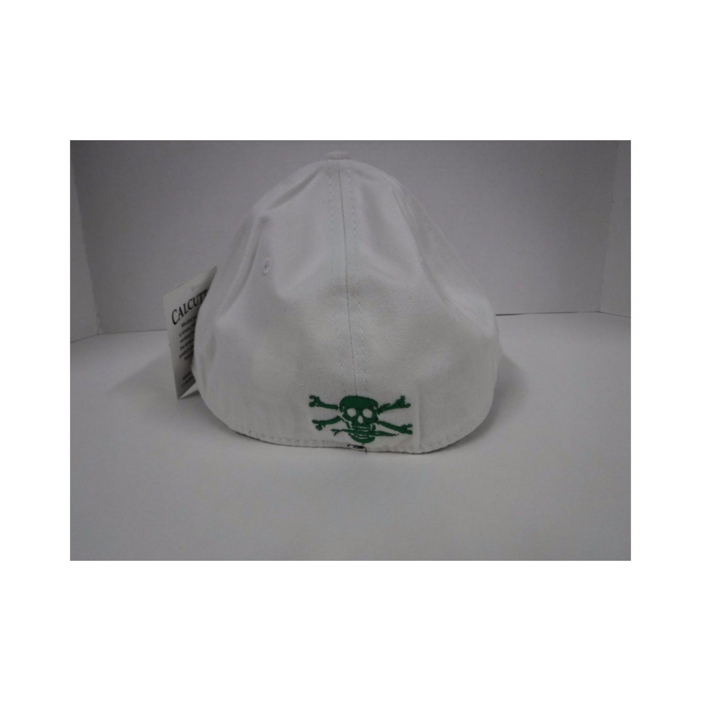 New Authentic Calcutta White Hat Flex-Fit Calcutta On Front Green Logo