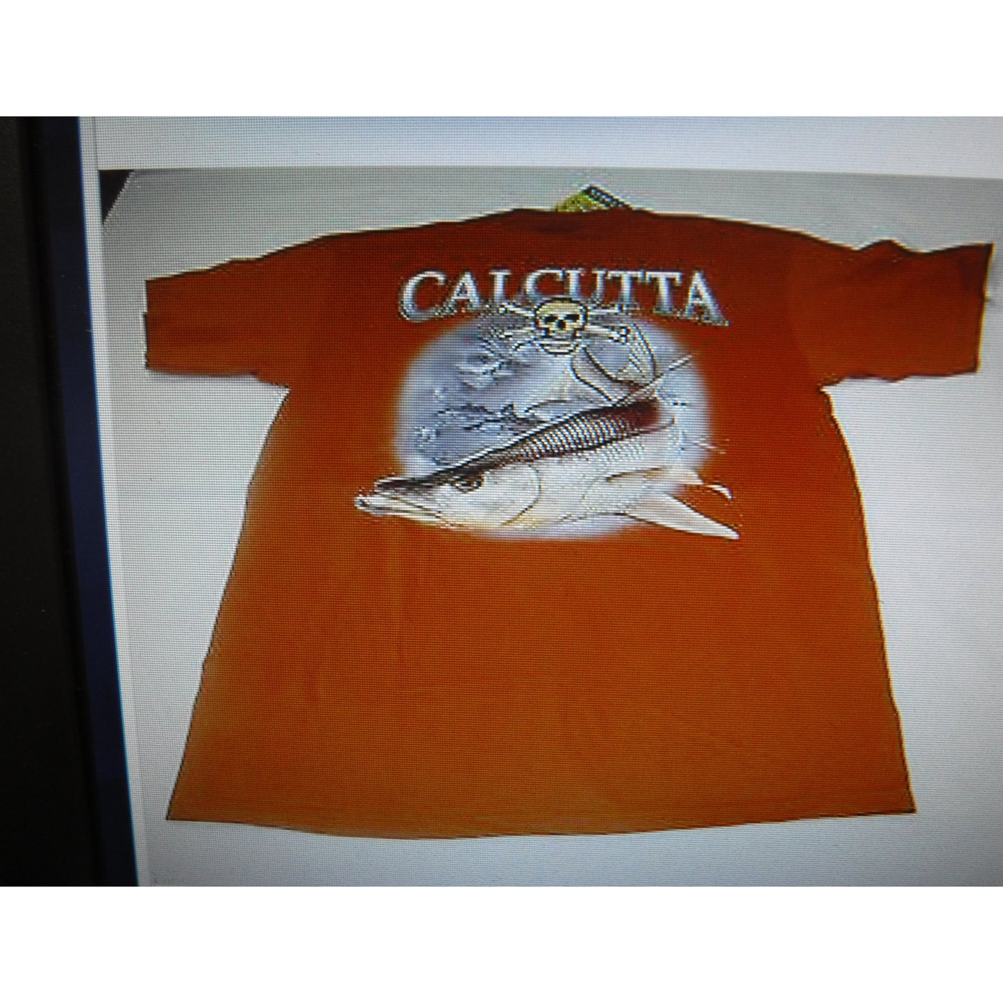 New Authentic Calcutta S/S Shirt Rust/ Back Snook- Large