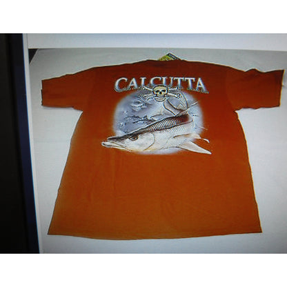 New Authentic Calcutta S/S Shirt Rust/ Back Snook- Large