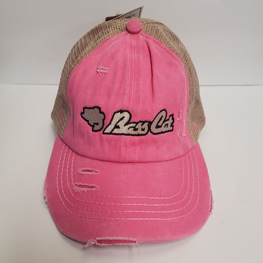 Bass Cat CC Ponycap-Pink/Beige Mesh