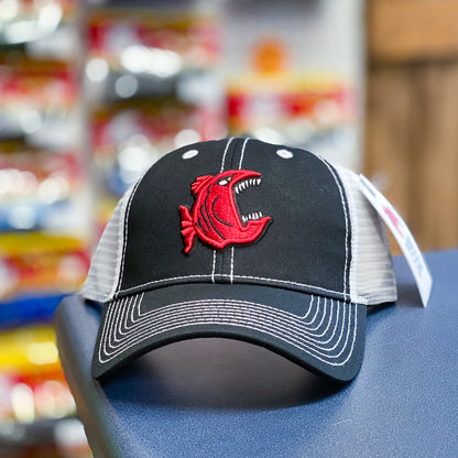 Big Bite Bait Hat-Black/White/Red Logo