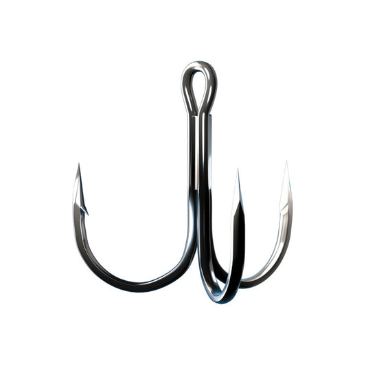 TroKar 2X Strong Round Bend Treble Hook