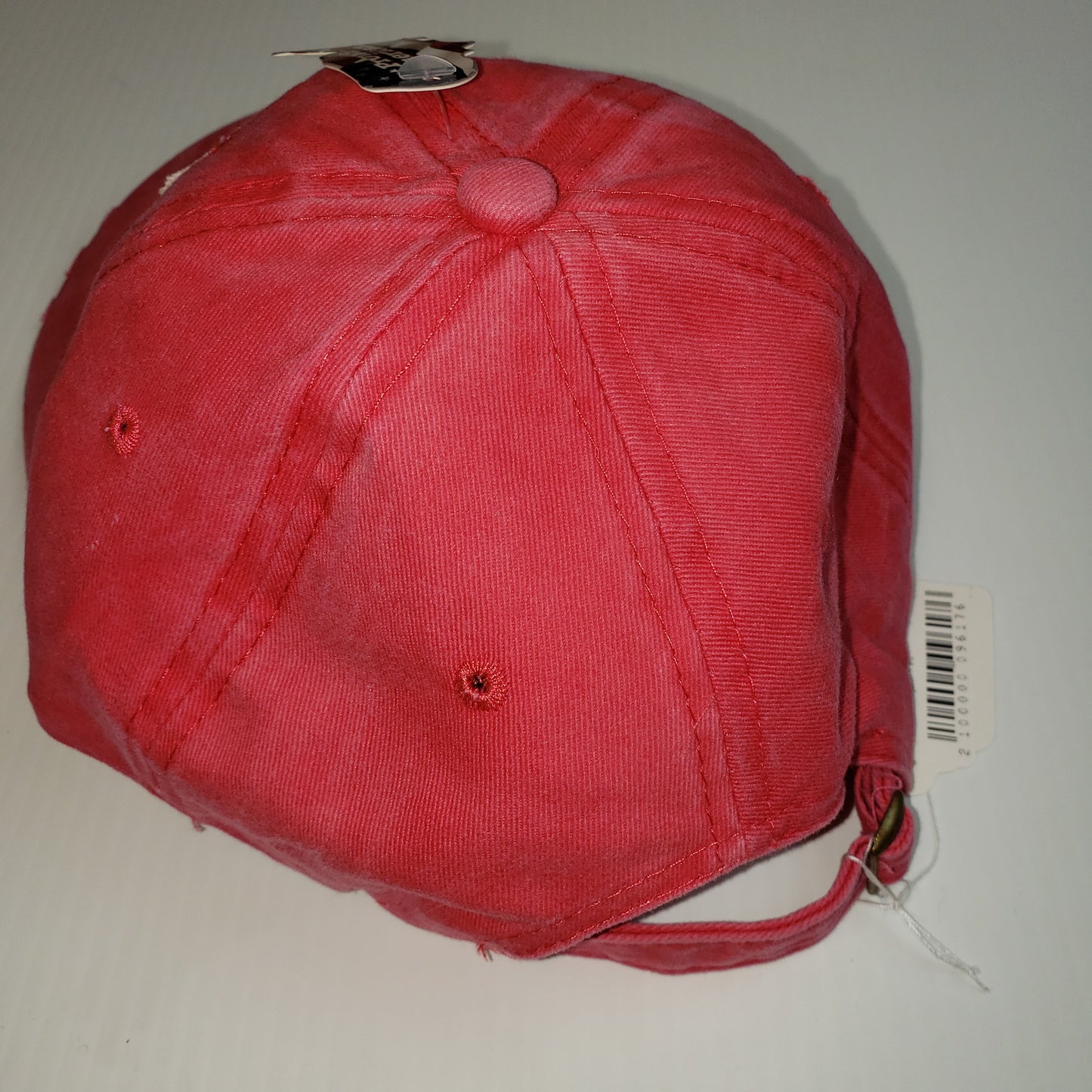 Proud American Distressed Hat w/ American Flag Patch Red