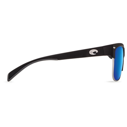 New Authentic Costa Pawley Sunglasses Matte Black Frame/ Blue Mirror Glass W580