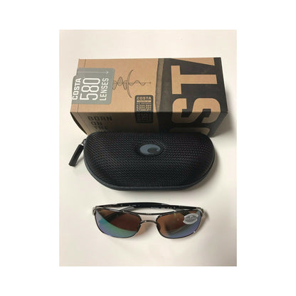 New Authentic Costa Palapa Sunglasses Palladium/ Polarized Green Mirror Lens