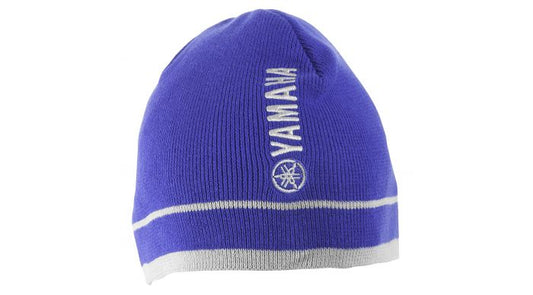 New Authentic Yamaha Beanie  Blue/ Gray Stripe