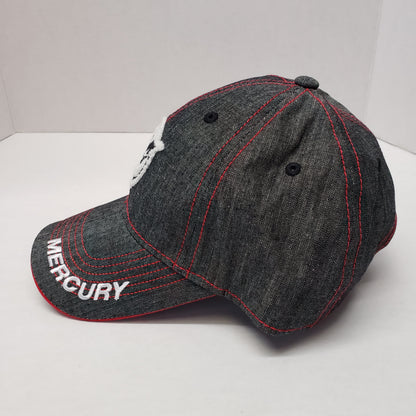 New Authentic Mercury Marine Hat Perimeter Black Chambray