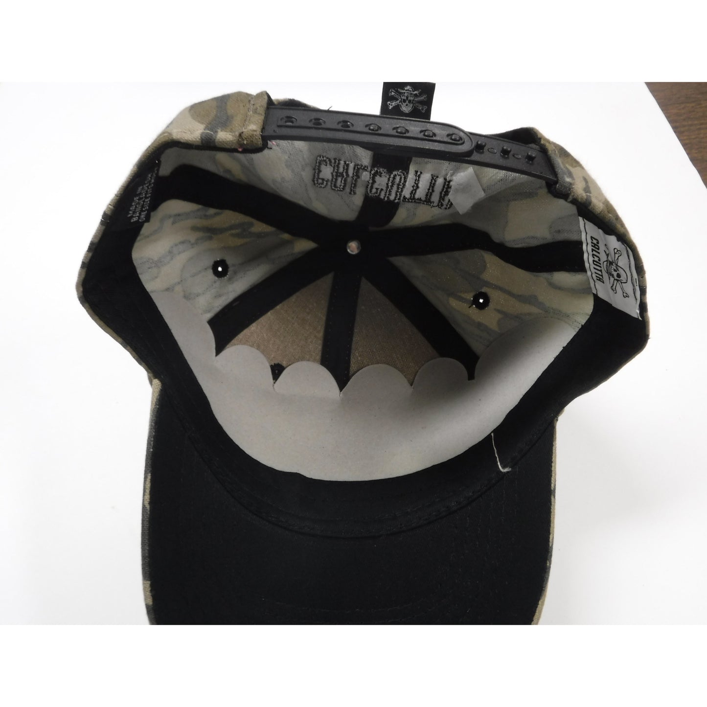 New Authentic Calcutta Hat Tan/ Bill and Back Camo/ Black Patch Logo