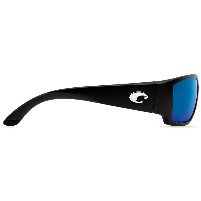 New Authentic Costa Corbina Polarized Sunglasses Black Frame Blue Mirror Glass Lens