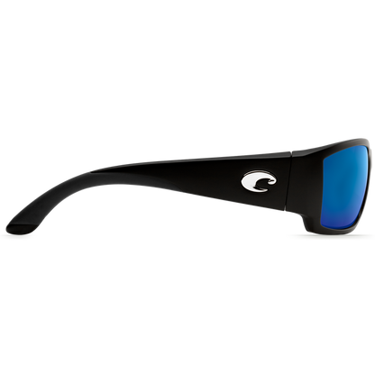 New Authentic Costa Corbina Polarized Sunglasses Black Frame Blue Mirror Glass Lens