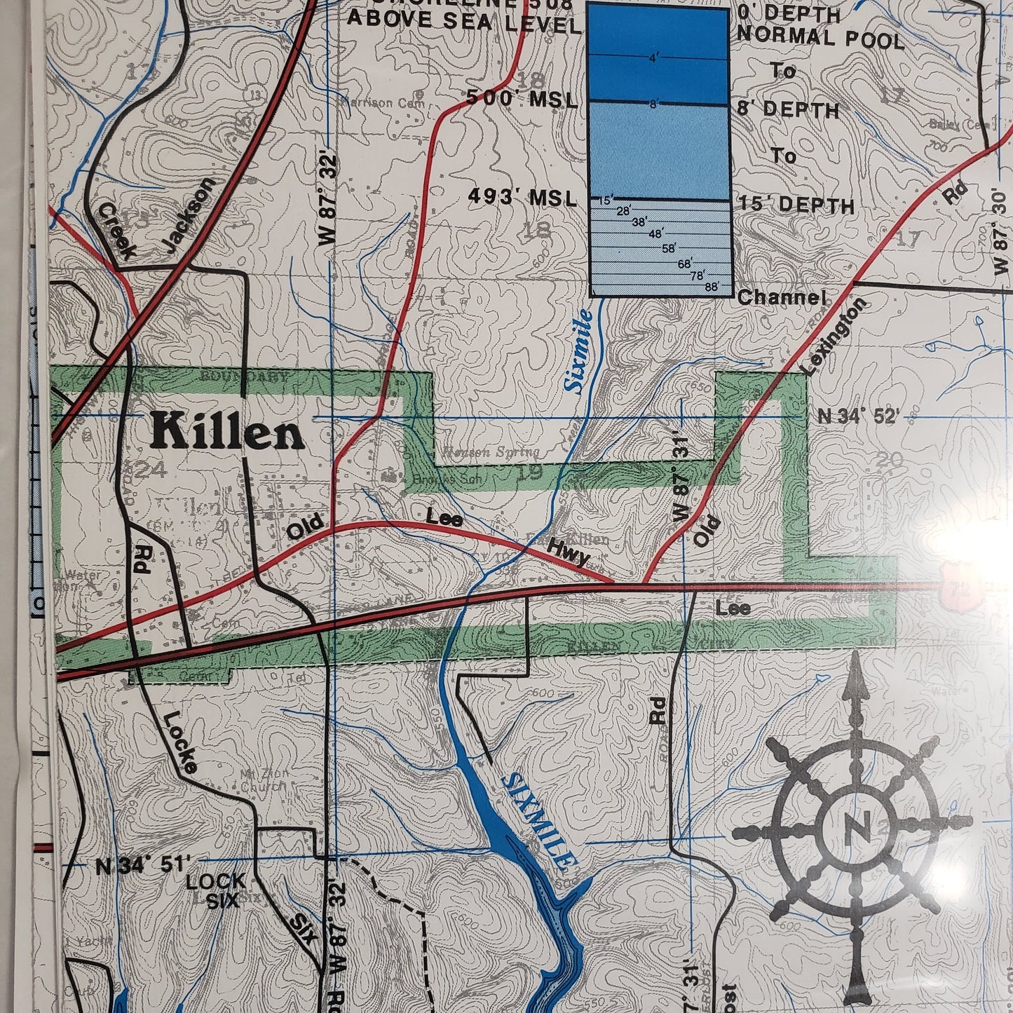 Atlantic Mapping GPS Paper Map Lake Wilson