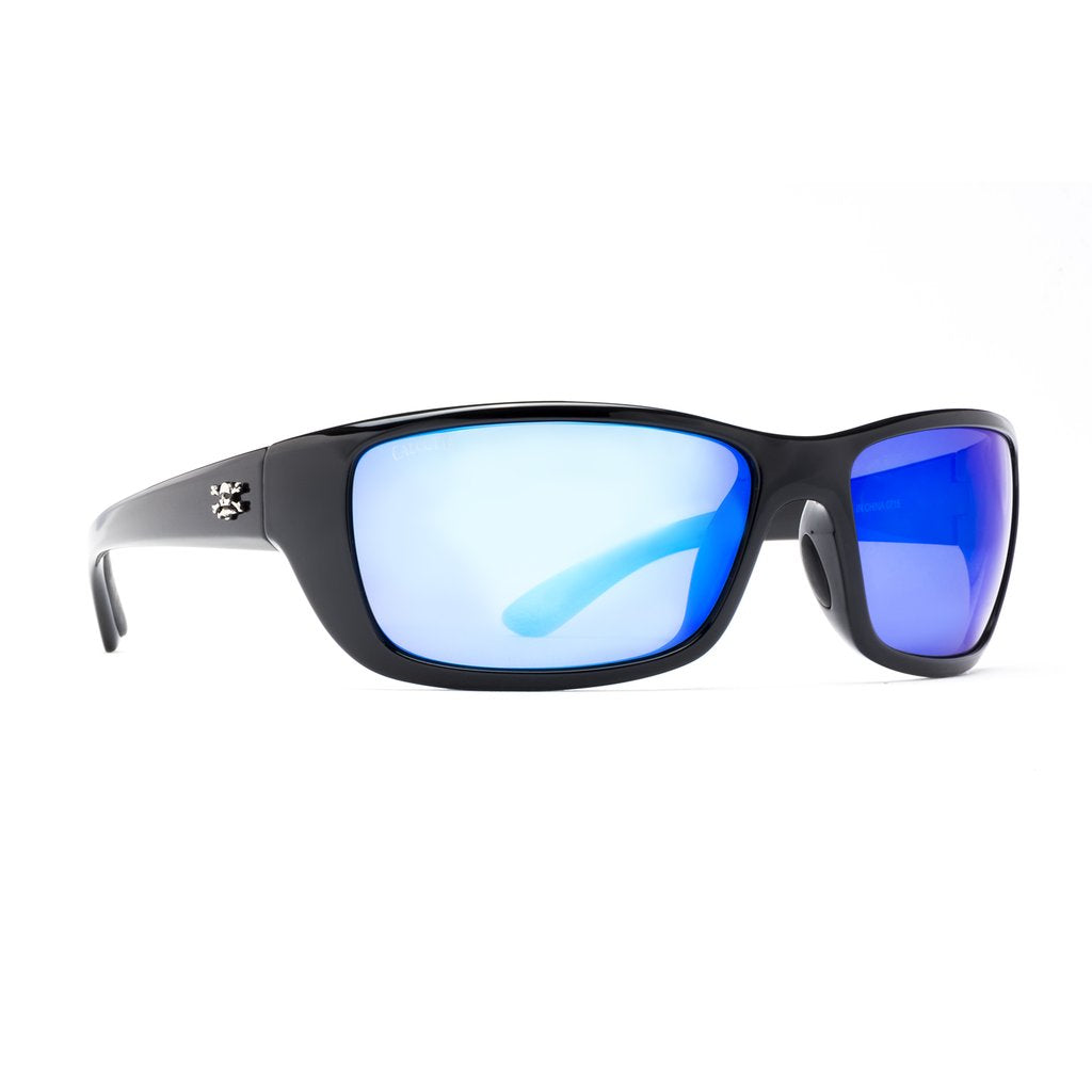 New Authentic Calcutta Bimini Sunglasses Black Frame/ Polarized Blue Mirros Lens