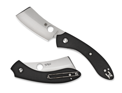 NEW Spyderco Roc Black G-10 Plain Edge C177GP