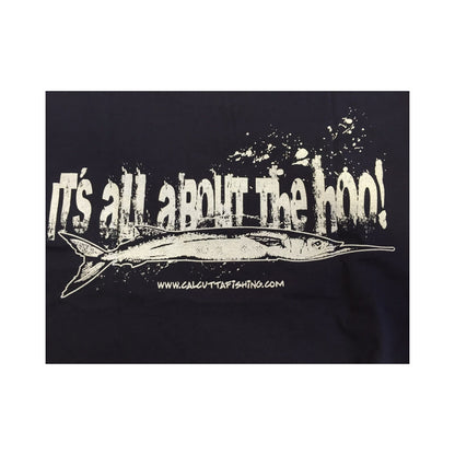 New Authentic Calcutta Short Sleeve Shirt  Navy/ It's all About the Hoo!  Large