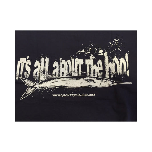 New Authentic Calcutta Short Sleeve Shirt  Navy/ It's all About the Hoo!  Large