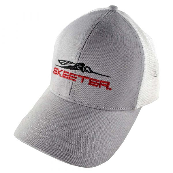 New Authentic Skeeter Simms Lead Trucker Cap Gray/ White Mesh