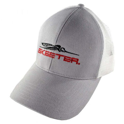 New Authentic Skeeter Simms Lead Trucker Cap Gray/ White Mesh