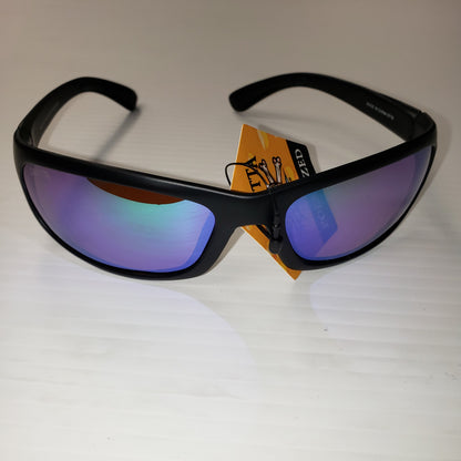 New Authentic Calcutta Steelhead Sunglasses Matt Black Frames  Polarized  Green Mirror Lens