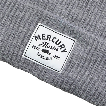 New Authentic Mercury Marine Shoreman Beanie Steel Heather
