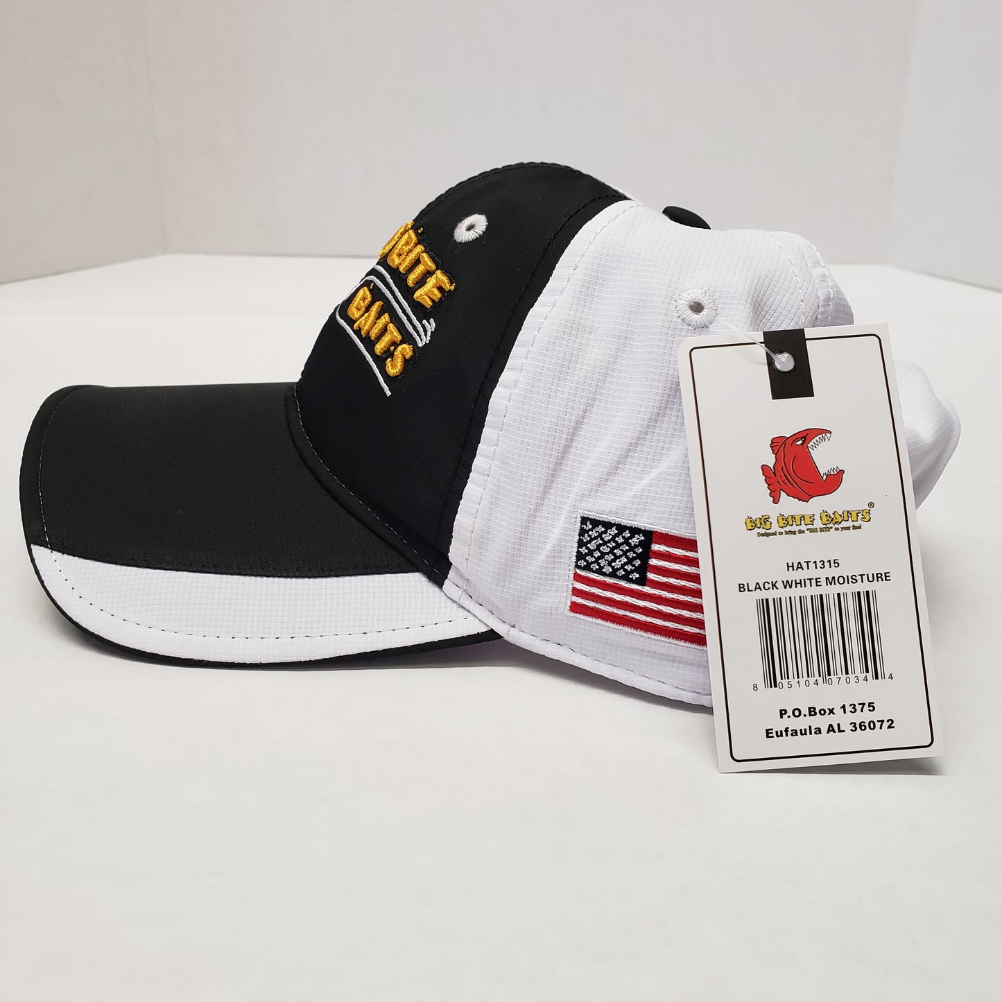 Big Bite Baits Hat Black/ White Moisture