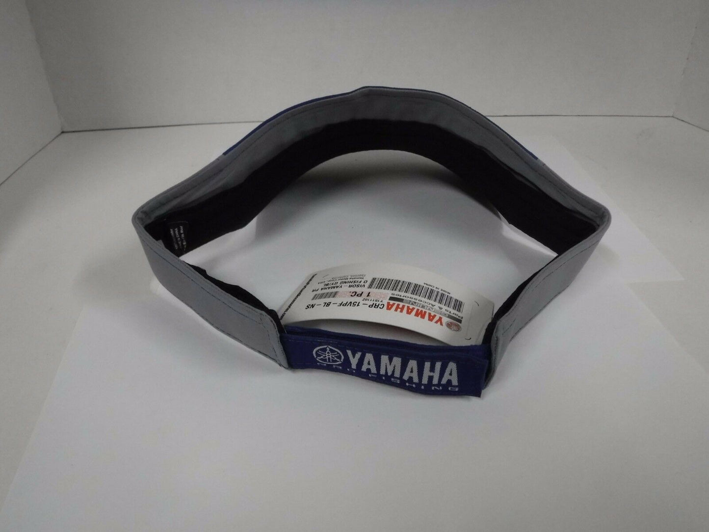 New Authentic Yamaha Pro Fishing Adjustable Visor- Blue with Gray Bill and Band