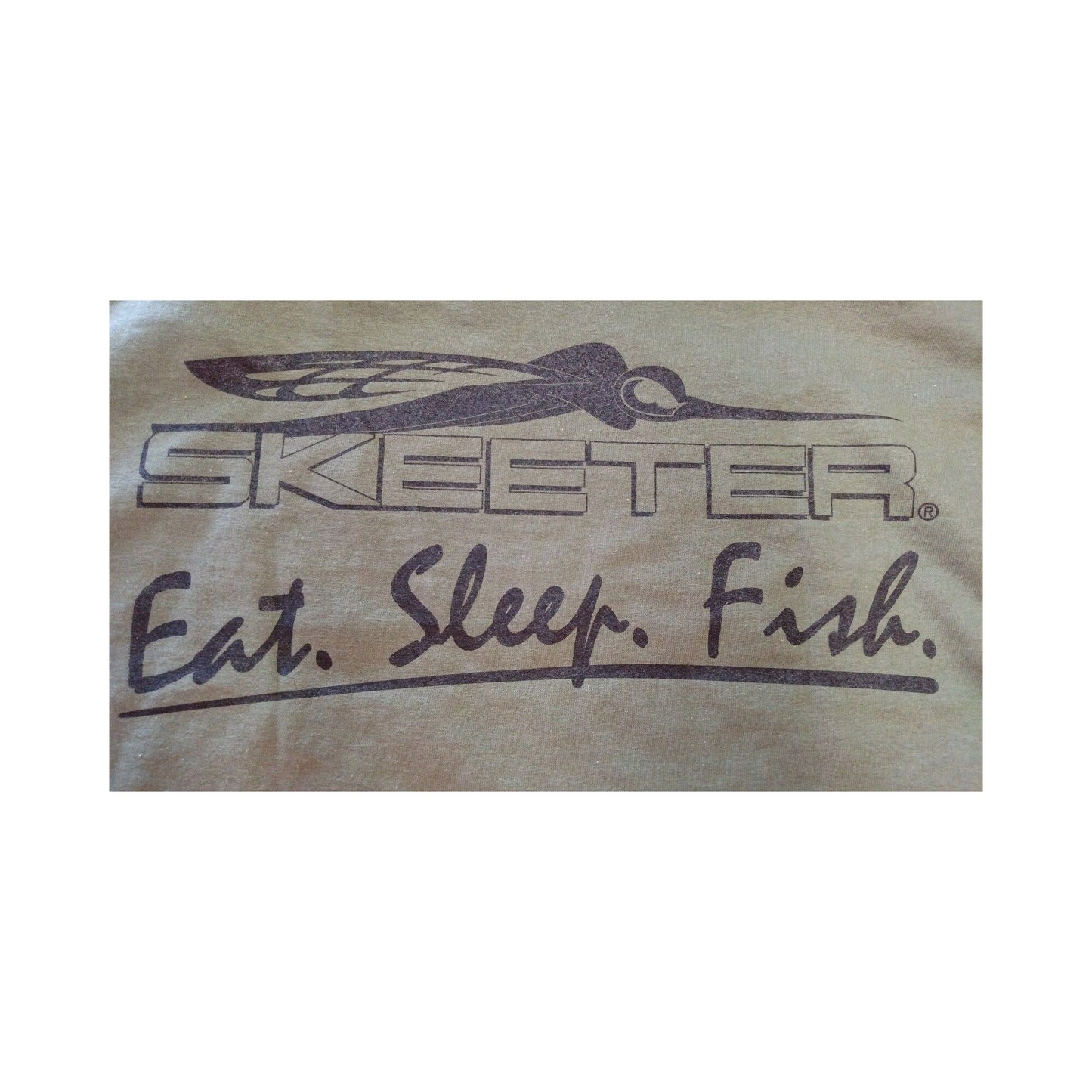 New Authentic Skeeter Short Sleeve T-Shirt Olive Green/ Back Black Skeeter