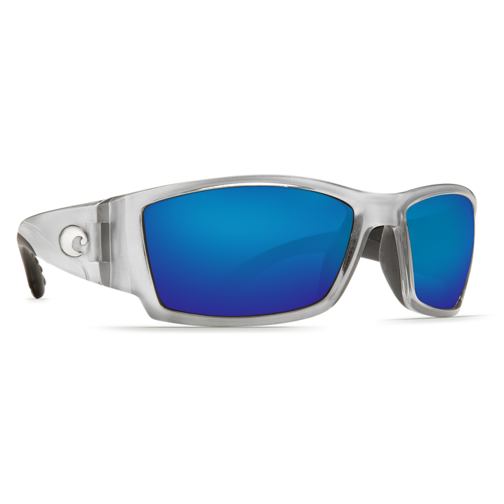 Silver Frame Blue Mirror Glass Lens