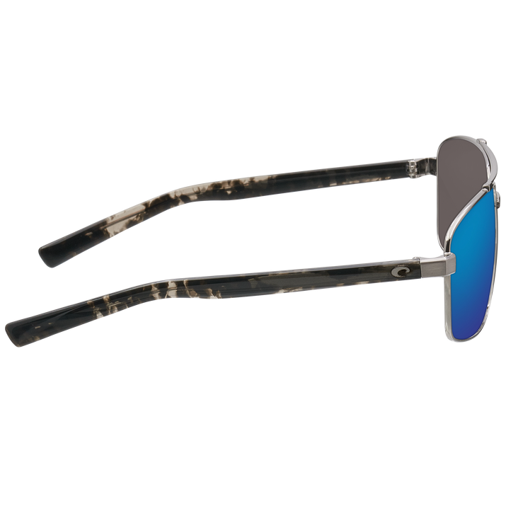 New Authentic Costa Flagler Polarized Sunglasses Brushed Gunmetal Frame Blue Mirror Glass Lens