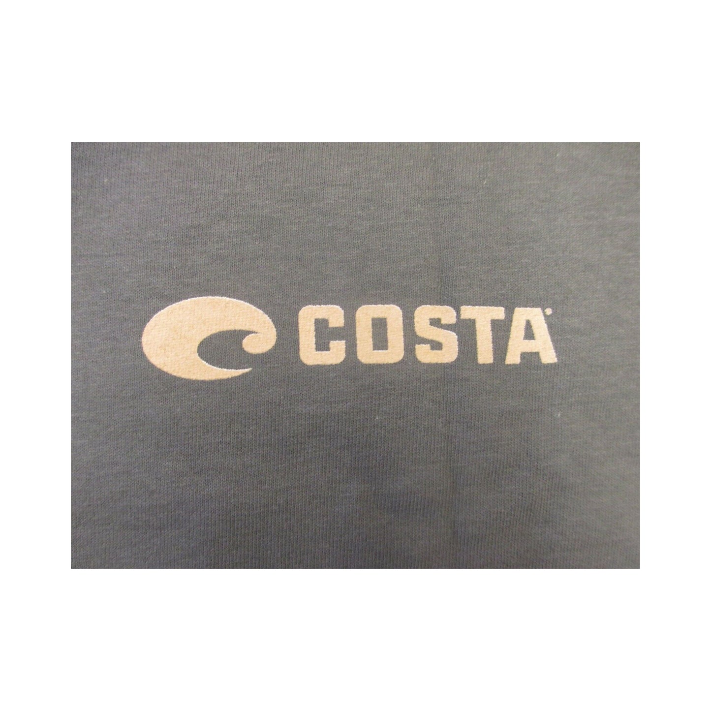 New Authentic Costa Short Sleeve T-Shirt Redfish Born on the Water Charcoal Gray XL