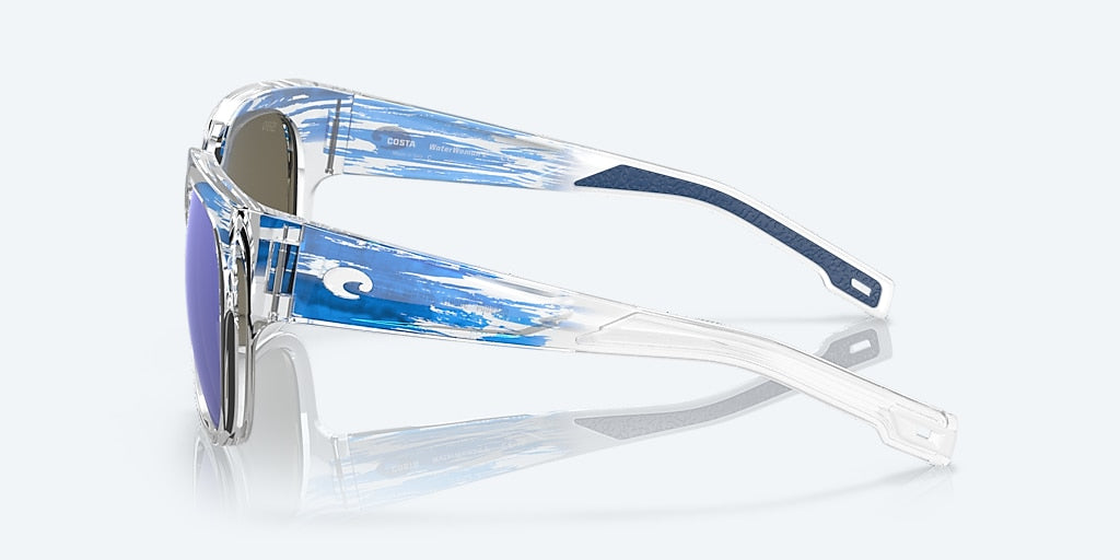 New Authentic Costa Sunglasses-Freedom Series -Waterwoman 2-Shiny American Sky Frame/Blue Mirror Lens-580G