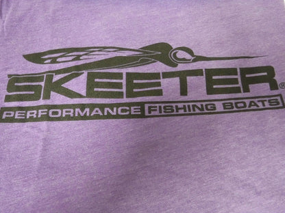 New Authentic Skeeter-Softstyle T-Shirt-Heather Purple/Eat, Sleep, Fish Large