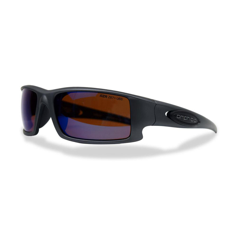 Matte Gunmetal Frame with ANSI Rated Amber Wave Lens