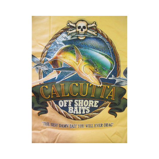 New Authentic Calcutta Short Sleeve Shirt Gold/ Dolphin