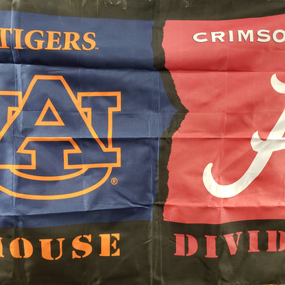 Rivalry Flag/ Crimson vs. Tigers House Divided Flag Orange/ Blue & Red/White
