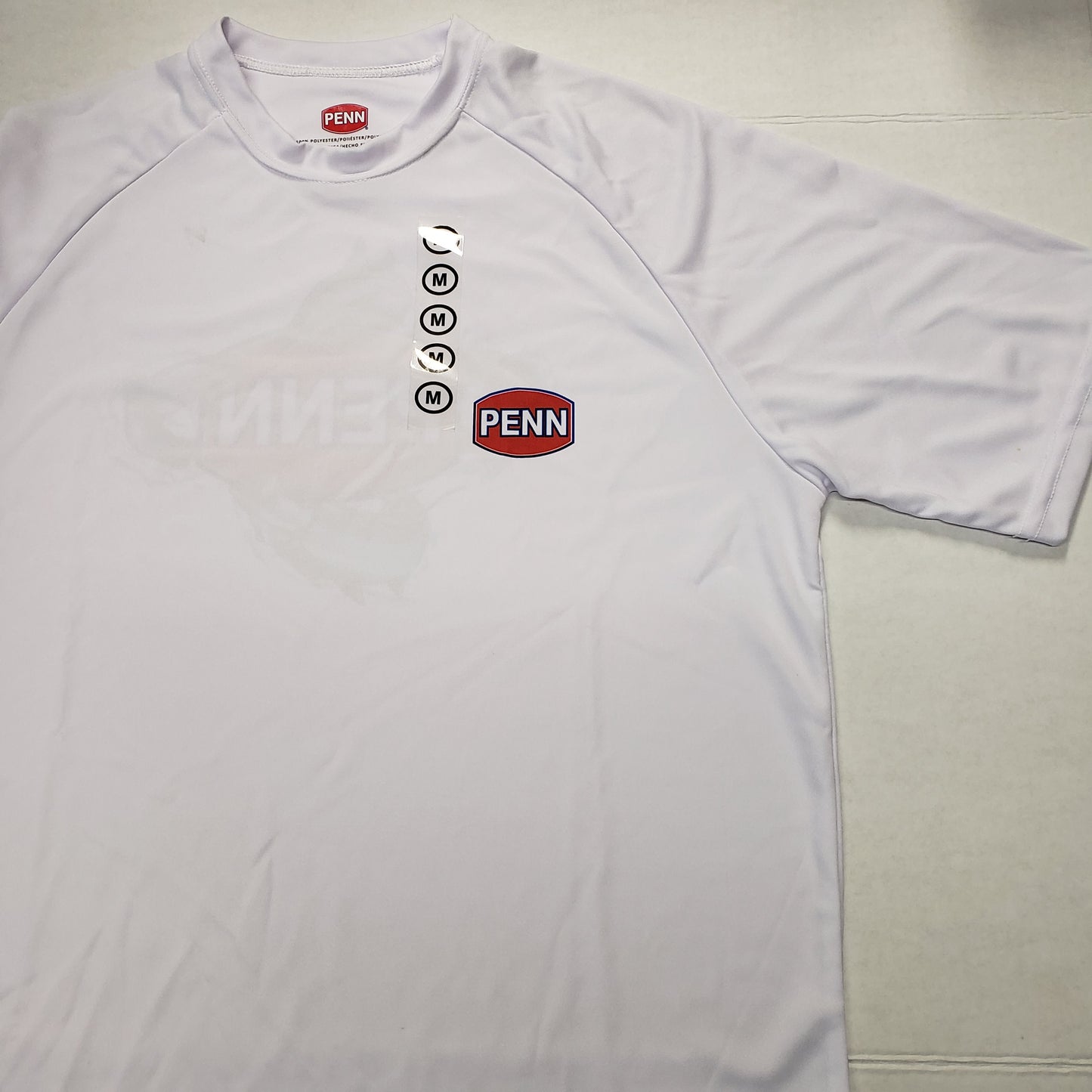 Penn Short Sleeve White w/ Fish Around Logo