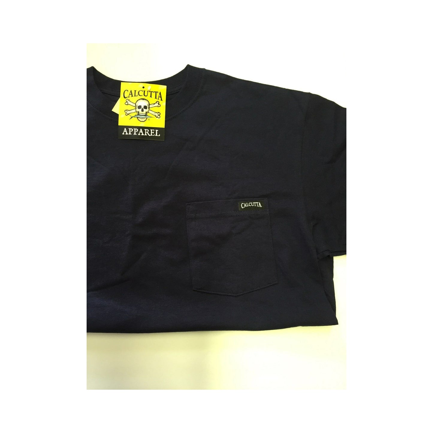 New Authentic Calcutta Short Sleeve Shirt  Navy/ It's all About the Hoo!  Large