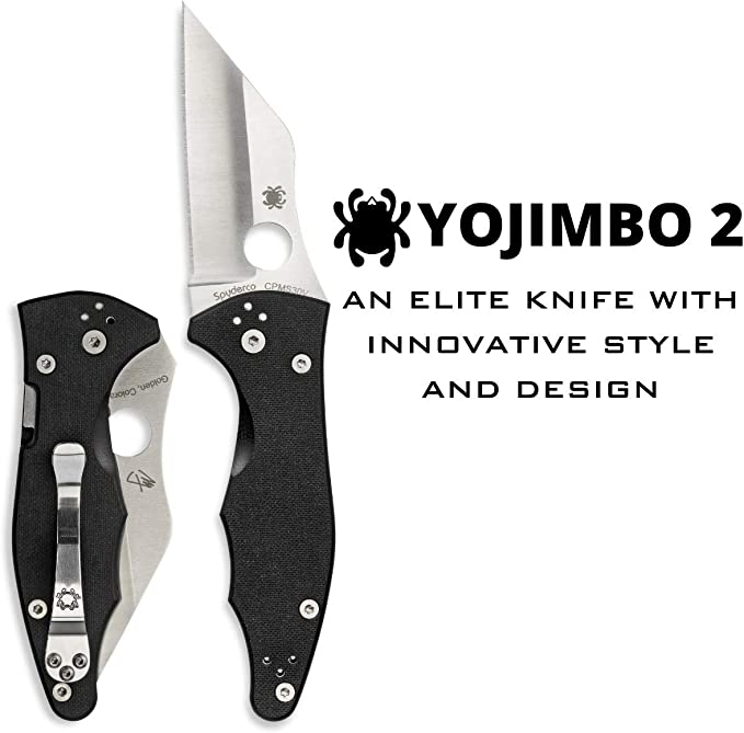 Spyderco Yojimbo 2 Black/Plain Edge G-10