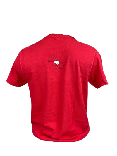 Bass Cat Comfort Color T-Shirt-Red Large