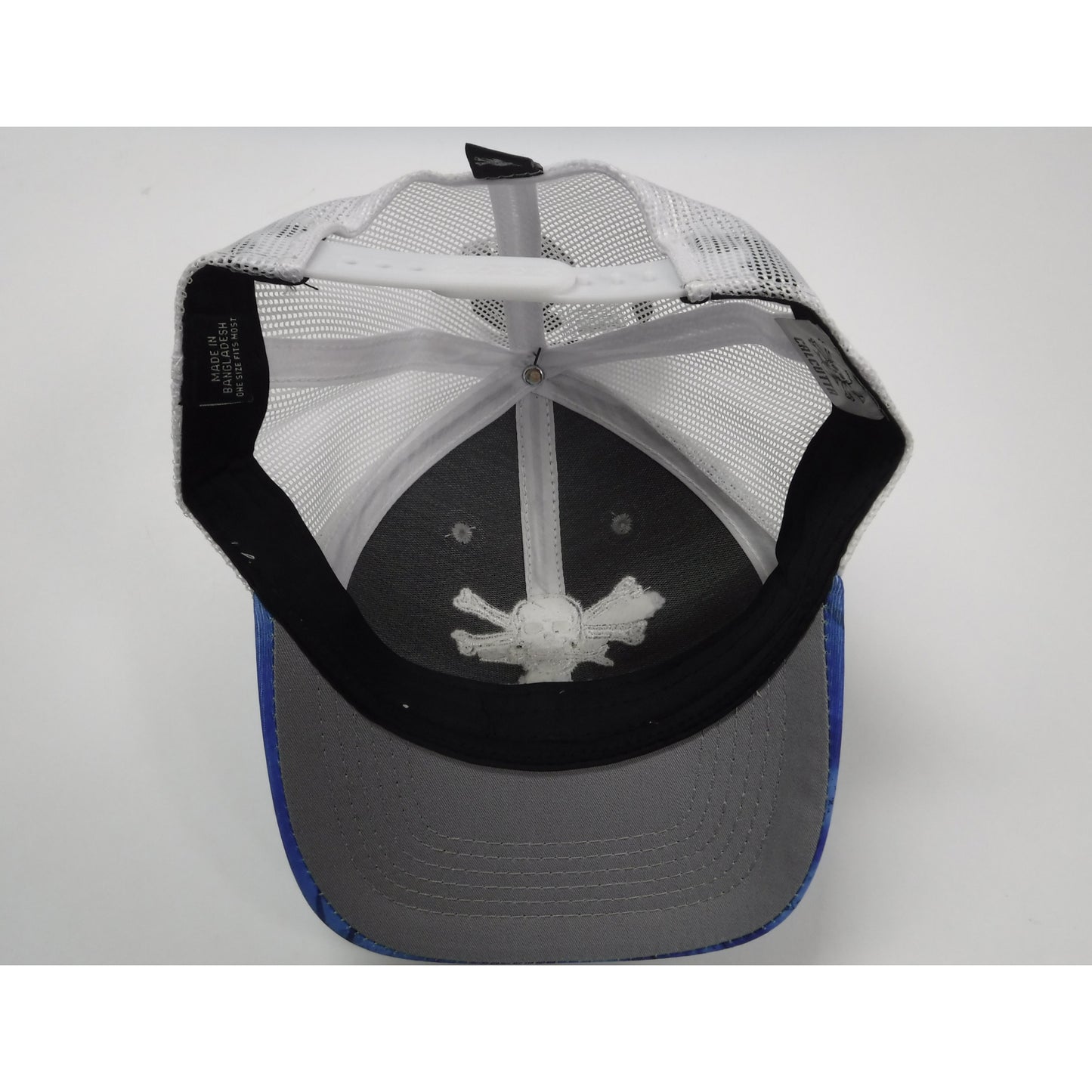 New Authentic Calcutta Hat Gray/ Blue Bill/ White Logo and Mesh