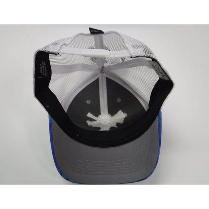 New Authentic Calcutta Hat Gray/ Blue Bill/ White Logo and Mesh