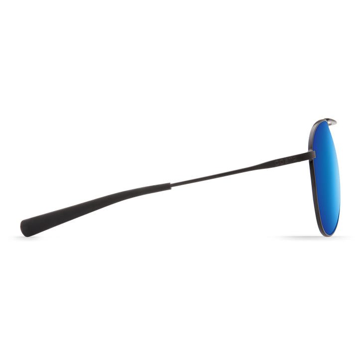 New Authentic Costa Cook Sunglasses Satin Black/ Polarized Blue Mirror Lens