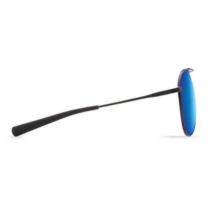 New Authentic Costa Cook Sunglasses Satin Black/ Polarized Blue Mirror Lens