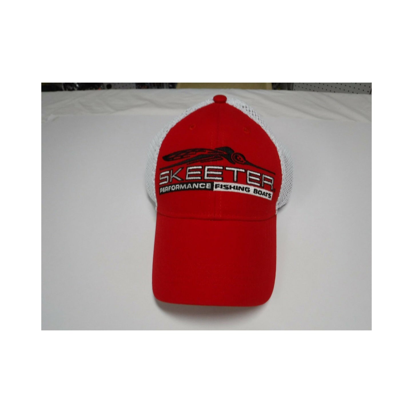 New Authentic Skeeter Richardson Hat/ White Mesh/ Eat Sleep Fish