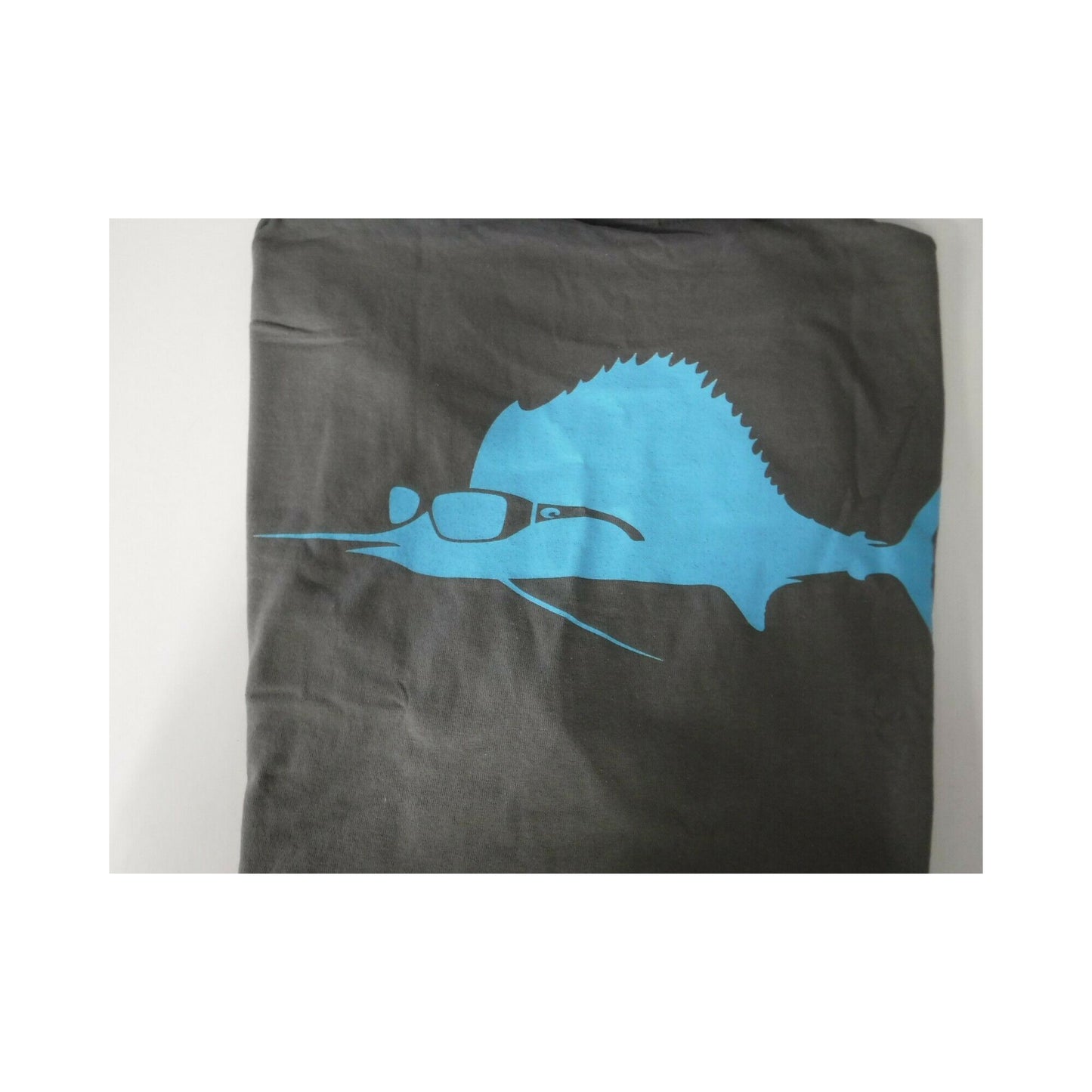New Authentic Costa Short Sleeve T-Shirt Sunglass Sailfish Charcoal/Blue XL