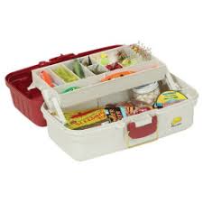 Plano One-Tray Tackle Box- Maroon/Sandstone