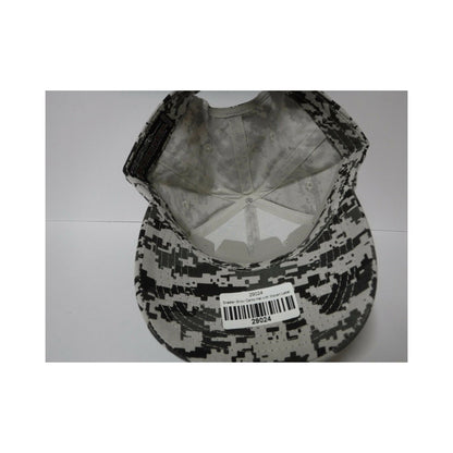 New Authentic Skeeter Richardson Hat  White/ Gray Snow Camo/ Black Square Patch