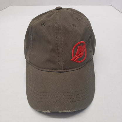 New Authentic Mercury Marine Hat Combat/Army Green/ Red Logo