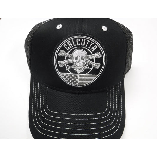 New Authentic Calcutta Hat Black with White Logo /Black Mesh