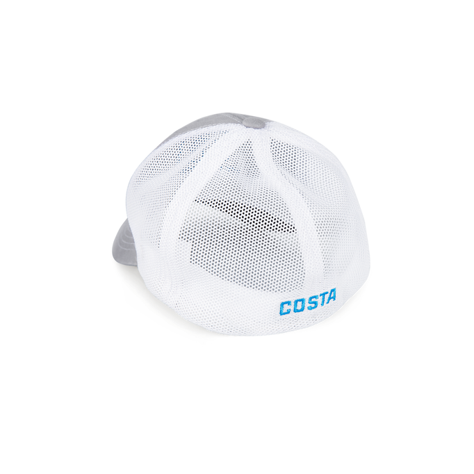 New Authentic Costa Trucker Stretch Hat Marlin -Gray with White Mesh